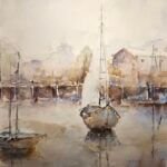 acquerello barche sospese simonetta tolot